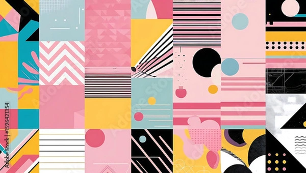 Fototapeta seamless pattern with colorful stripes