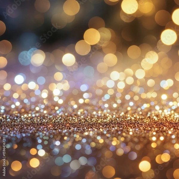 Fototapeta Sparkling Christmas Lights Background- A soft, out-of-focus background