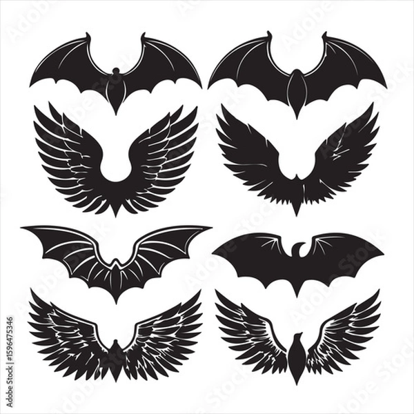 Fototapeta set of wings