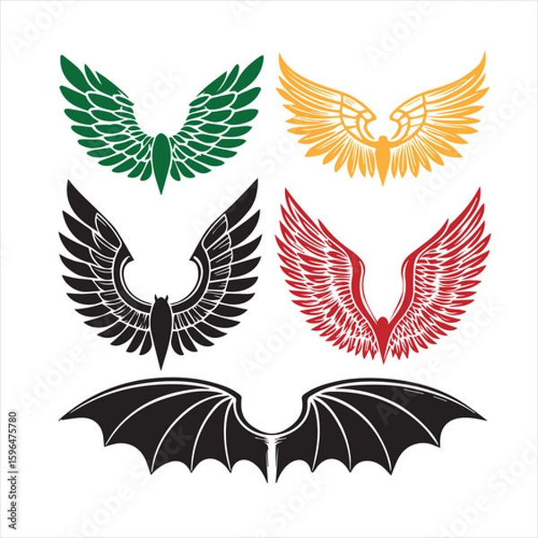 Fototapeta wings vector