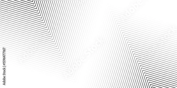 Fototapeta Digital futuristic technology concept with hexagons. Digital hexagonal blue abstract background. Geometric stripe line art design for poster, brochure, cover, banner, website, header.