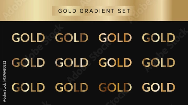 Obraz Golden gradient set
