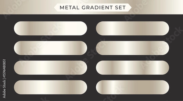 Obraz Metal Gradient Set