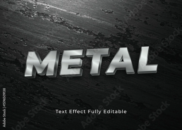 Obraz Metal 3d text effect