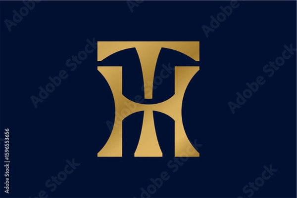 Obraz TH Elegant Letter Monogram Logo