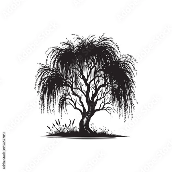 Fototapeta Willow tree Vector (2).eps