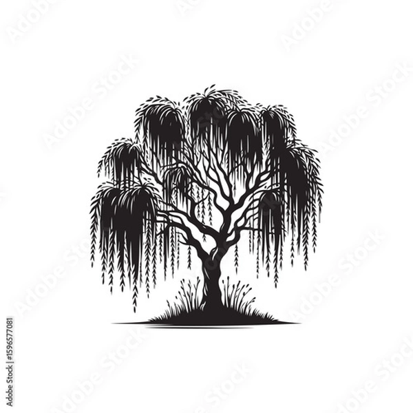 Fototapeta Willow tree Vector (3).eps