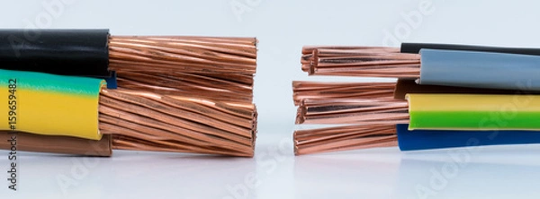 Fototapeta Elektrokabel bzw. Stromkabel zum Stromanschluss