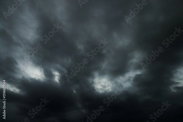 Obraz dark stormy clouds passing by
