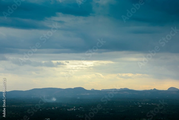 Obraz clouds over the mountains