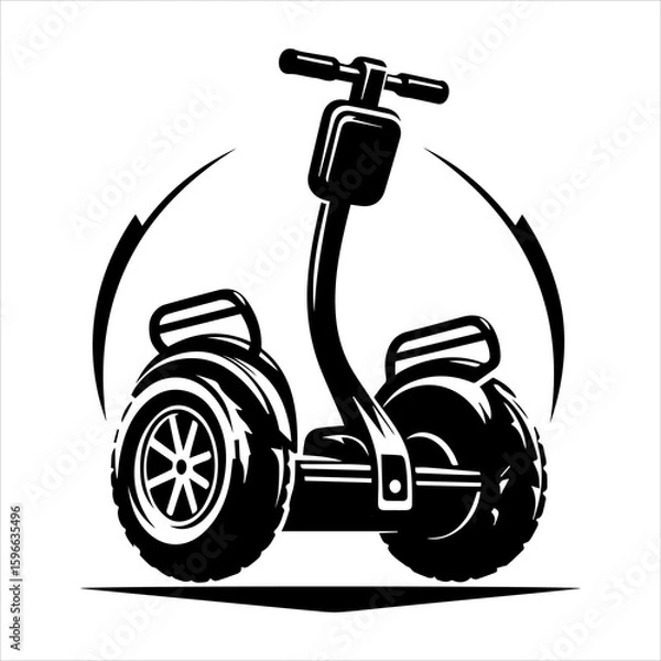Obraz Segway Personal Transporter Silhouette Icon in white background