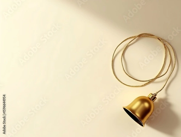 Fototapeta Ivory and Matte Gold Christmas Flat Lay with Clean Space