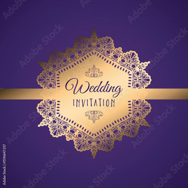 Obraz decorative wedding invitation 0407