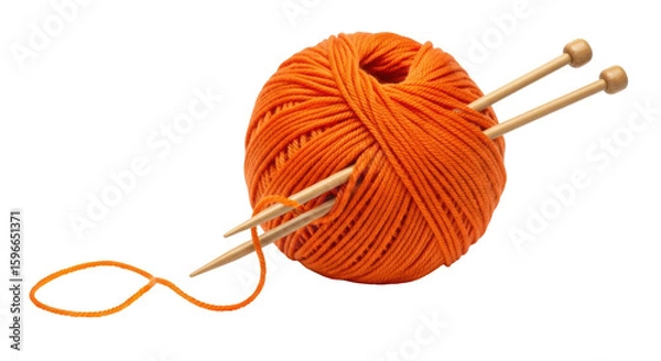Obraz Isolated Knitting Yarn Ball