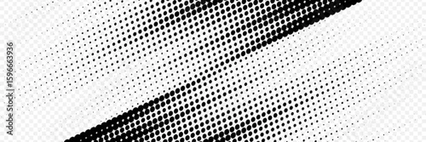 Fototapeta Yellow halftone on blue background. Vector dotted sparkles, Dots pop art comics sport style vector illustration.