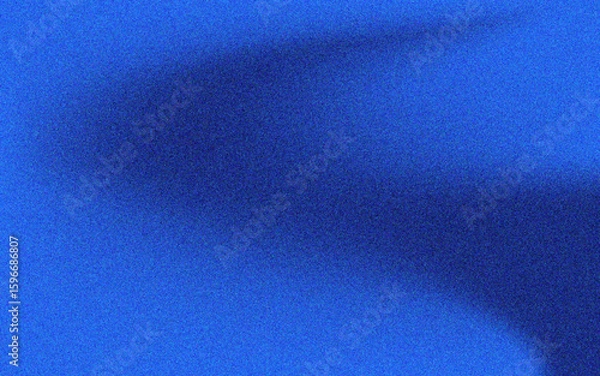 Fototapeta blue color retro gradient noisy blur texture background, template design, copy space. Vector illustration