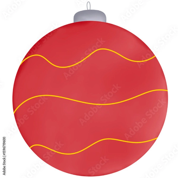 Obraz red christmas ball