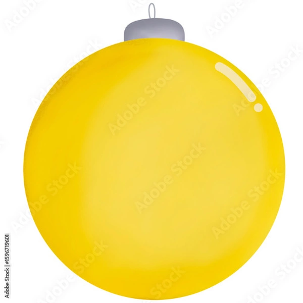 Obraz yellow christmas ball