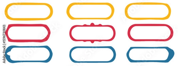 Fototapeta A colorful set of glossy vector web buttons and stickers for business and website design