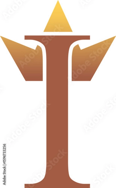 Fototapeta Royal I Logo with Crown