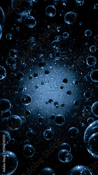 Obraz Underwater Bubbles Abstract Art