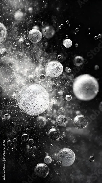 Obraz Bubbles in Monochrome
