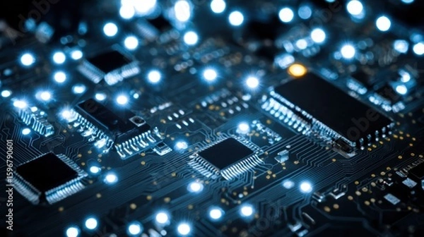 Fototapeta Circuit board close-up