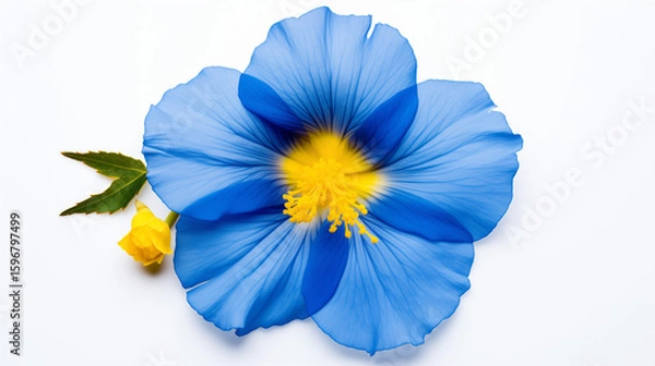Obraz blue flower isolated on white background