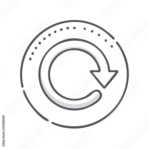Obraz Circular Arrow Refresh, Update Symbol Design
