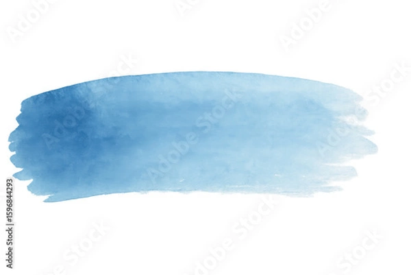 Fototapeta Soft light blue watercolor wash spreading organic texture, revealing translucent background with generous negative space