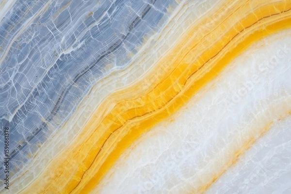 Obraz Blue and Gold Veined Marble Texture Background