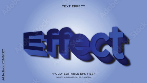 Obraz editable text effect, 3d text effect