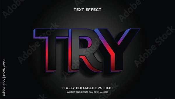 Obraz editable black text effect, 3d text effect