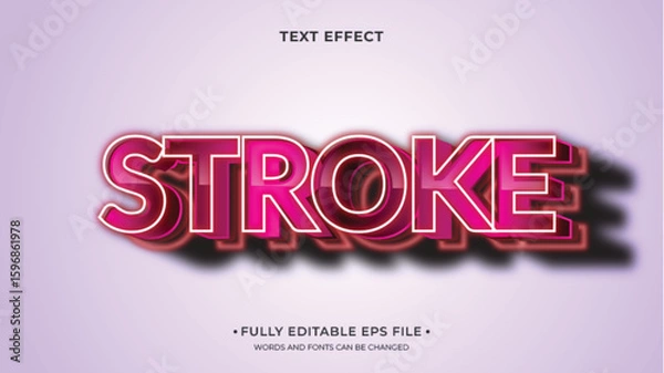 Obraz editable text effect, 3d text effect