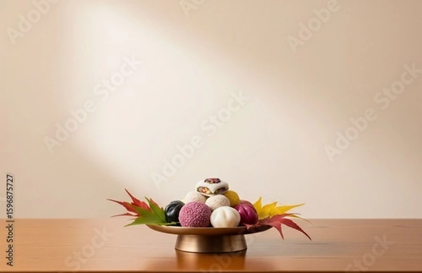 Fototapeta 한복과 추석 설날 한가위 명절 배경 이미지