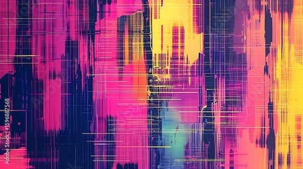 Fototapeta Glitch effect background for design.