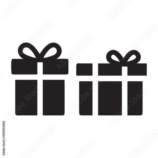 Fototapeta A festive vector illustration featuring a set of colorful gift boxes with ribbons and bows, perfect for any holiday celebration or special occasion
