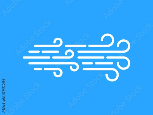 Obraz strong wind like hurricane thin line icon