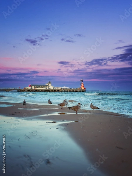 Obraz Bournemouth beach and pier, England