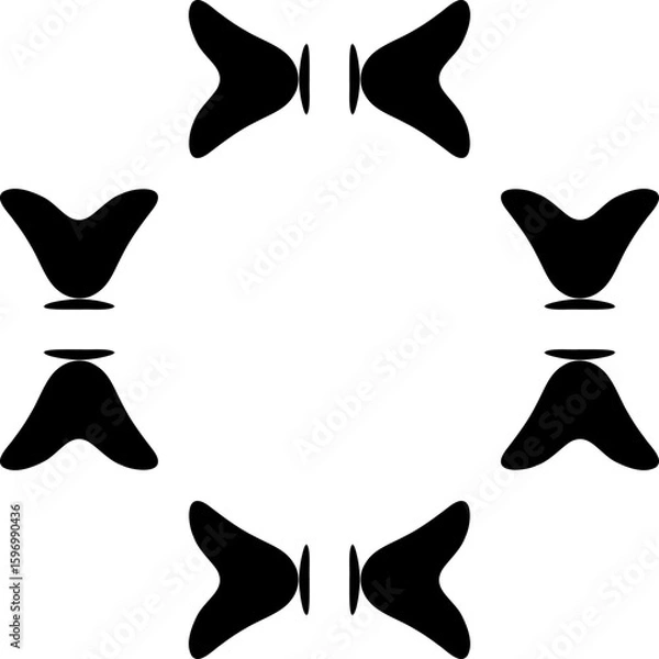 Obraz Creative Vector Shapes for Design Projects Professional Vector Illustration Collection Black