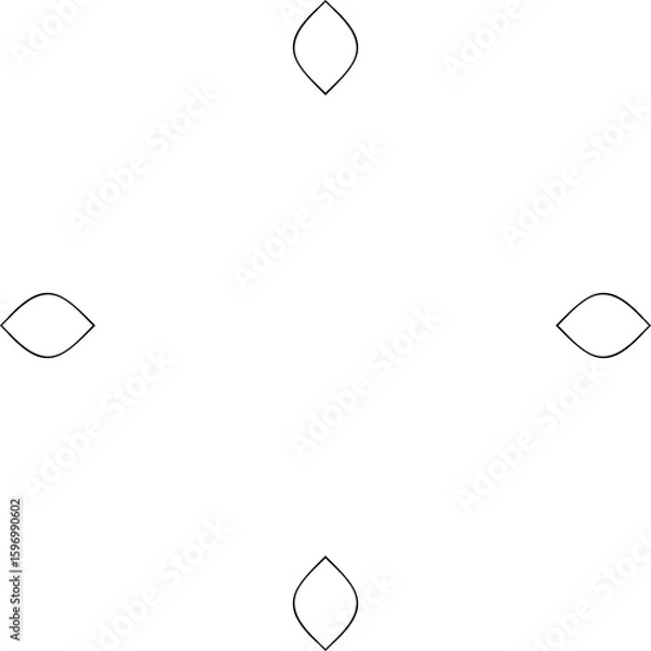 Obraz Creative Vector Shapes for Design Projects Professional Vector Illustration Collection Black