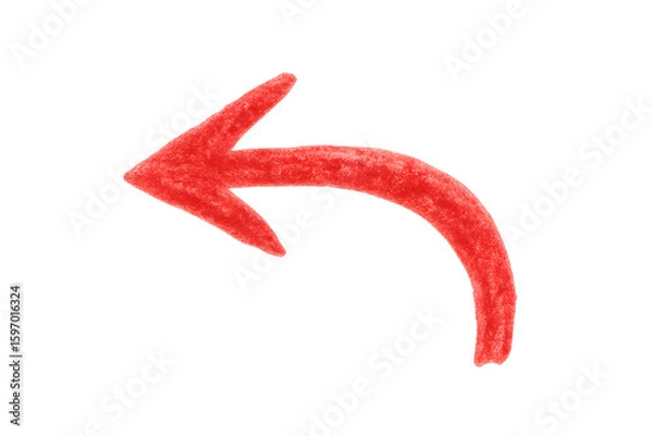 Fototapeta Hand-drawn red arrow icon – vector up arrows collection for business and education design

