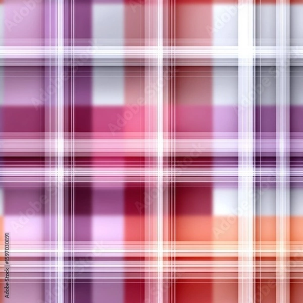 Fototapeta Sunset gradient plaid intersections abstract art digital design modern aesthetic