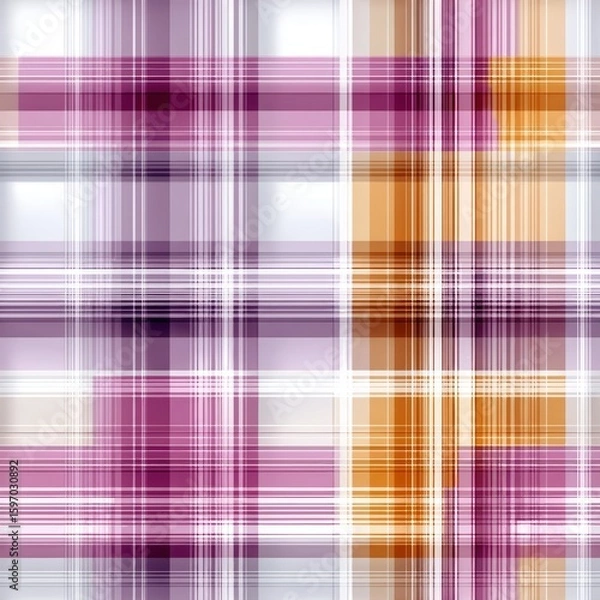 Fototapeta Modern plaid remix intersecting sunset gradients in abstract graphic design