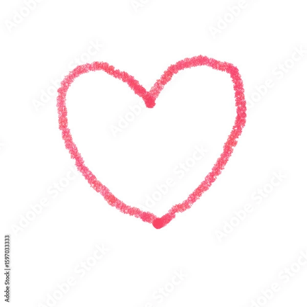 Obraz 手描き風かわいいハートのイラスト