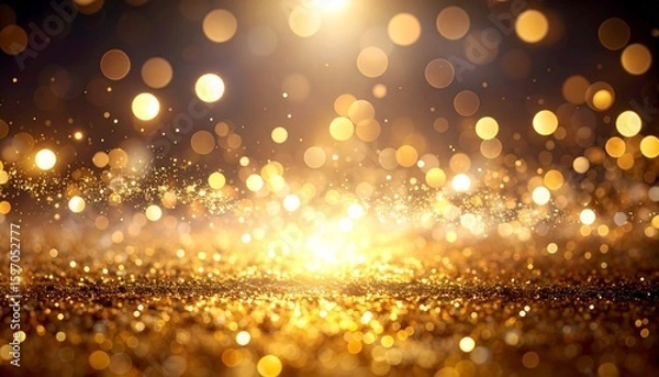 Obraz ゴールドのキラキラ背景