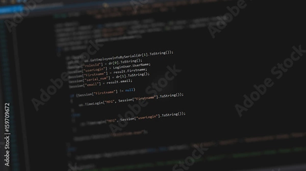 Obraz Blur program source code for background, Computer Programming concept
