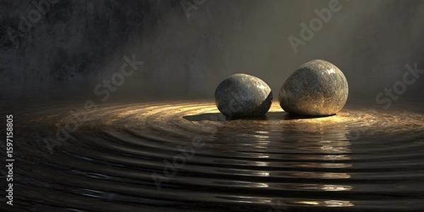 Obraz zen stones on the beach