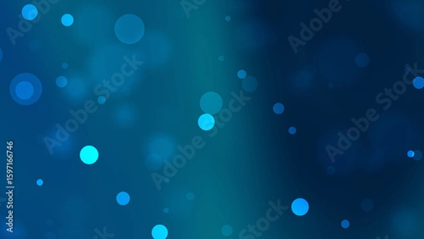 Obraz Abstract Blue Bubbles Floating on a Gradient Background