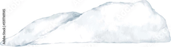 Obraz Watercolor winter landscape